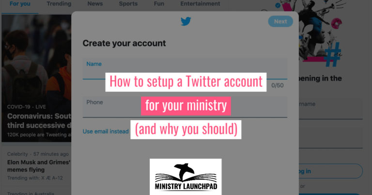 How to setup a Twitter account for your ministry