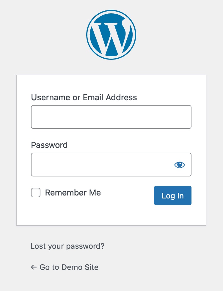 The WordPress Login Form