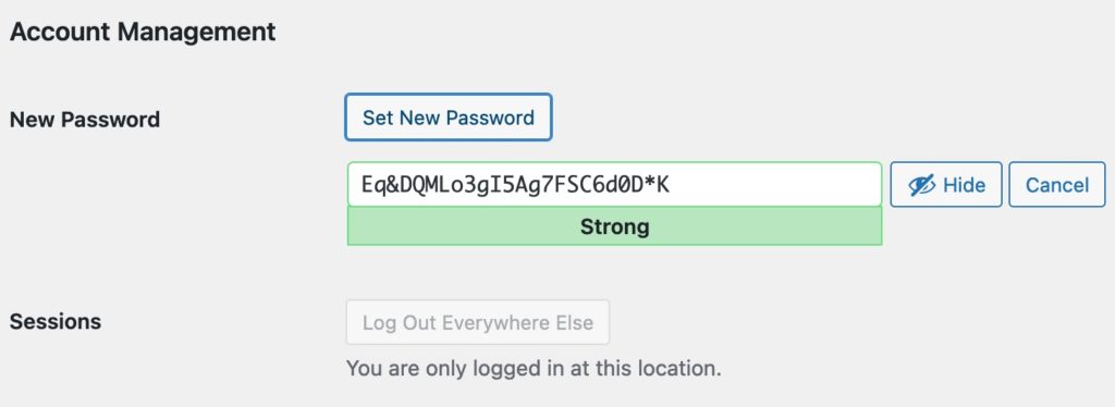 Enter A New Password